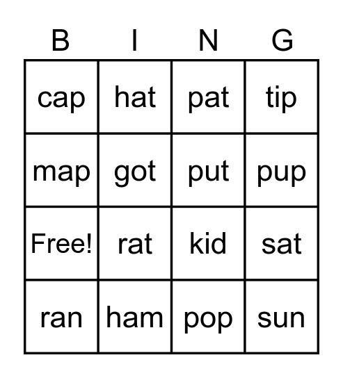 BINGO Card