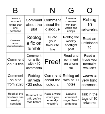 Codywanweek Engagement Bingo Card