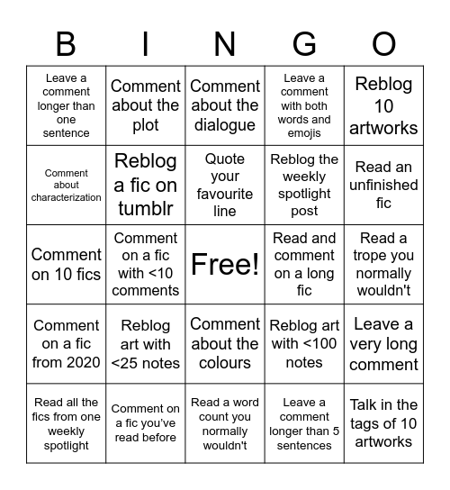 Codywanweek Engagement Bingo Card