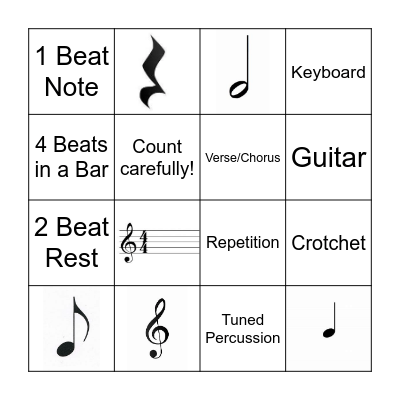 Note Perfect! Bingo Card