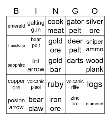 number 2 Bingo Card
