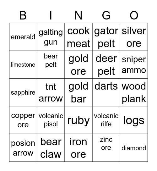 number 2 Bingo Card