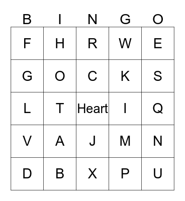 Employee Recognition Bingo Card