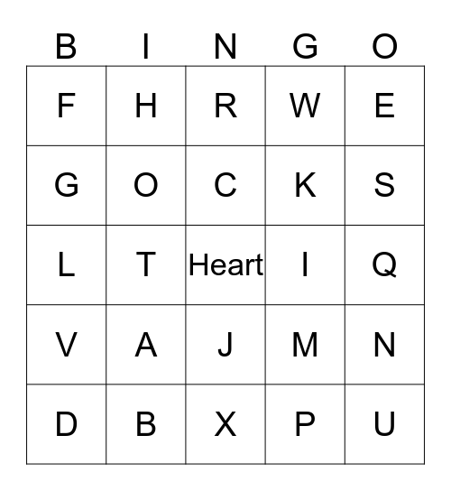 Employee Recognition Bingo Card