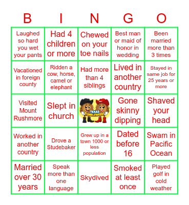 Getting to Know You Bingo Card