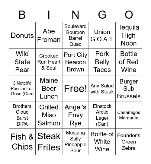 BINGO Card