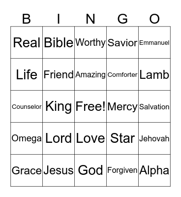 Young Musicians Bingo Card