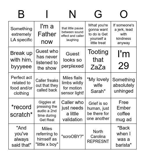 Perfect Person Bingo Card