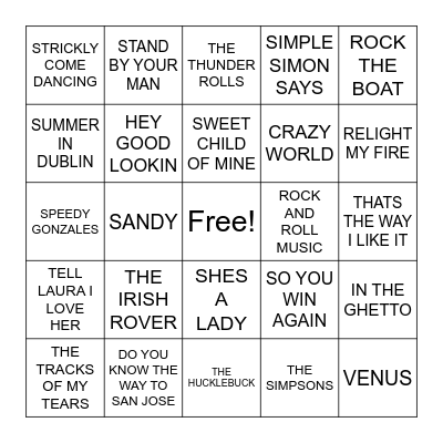 ST PATS Bingo Card