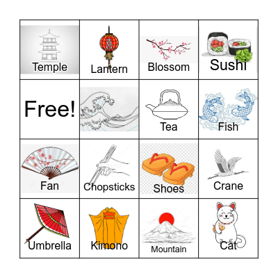 Spring in Japan Bingo Card