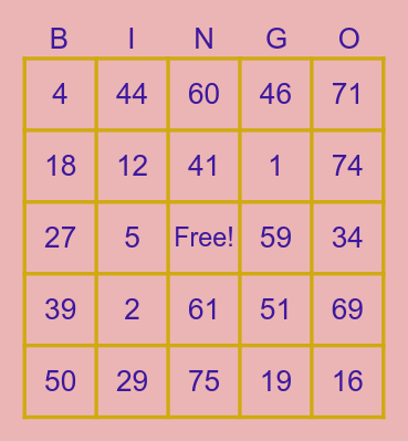 MARY JOY REBOQUIO Bingo Card