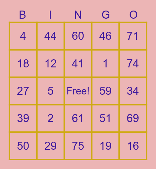 MARY JOY REBOQUIO Bingo Card