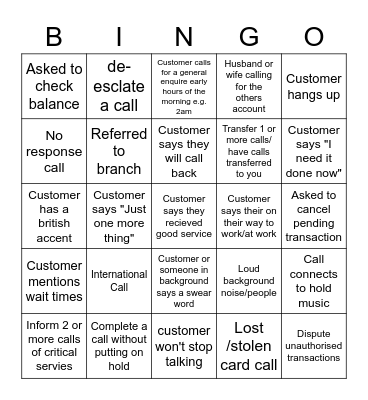 Bingo Card