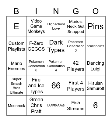 MarioMart Round 1 (2nd Anniversary) Bingo Card