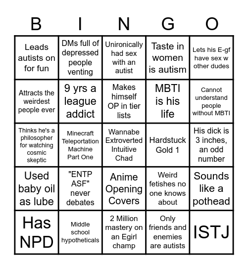 BAN BINGO Card