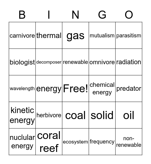 Bingo Review Bingo Card