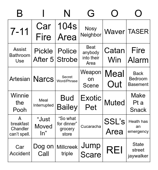 Sui Juris Bingo Card