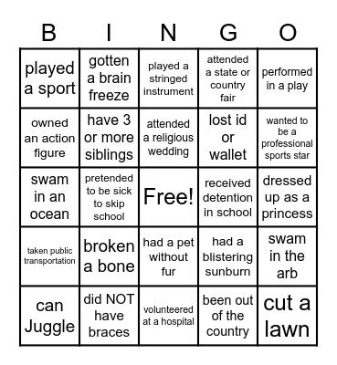 Danenberg Oberlin in London Bingo! Bingo Card