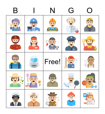 Occupation Bingo Card