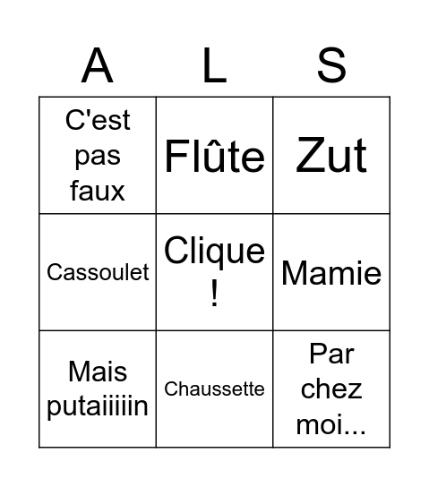 Culte d'Alskim #1 Bingo Card