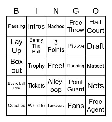 Shoot Your Best Shot! Bingo Card