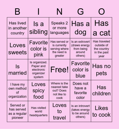 Virtual Bridal Team Fun Time BINGO! Bingo Card