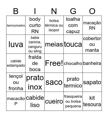 GABRIEL Bingo Card