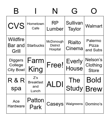 Macomb Bingo Card