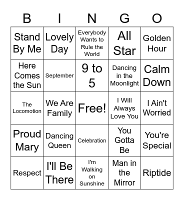 Grandparents Day Bingo! Bingo Card