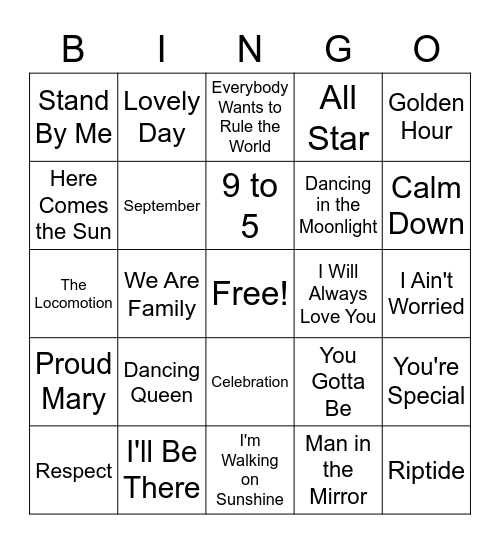 Grandparents Day Bingo! Bingo Card