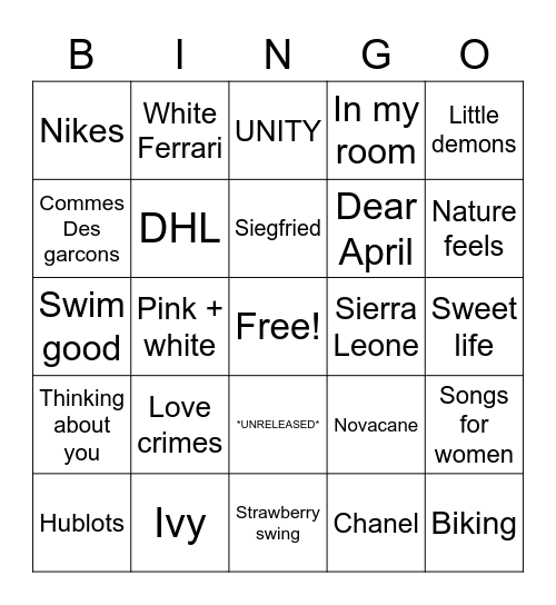 Bingo Card