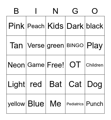 BINGO Card