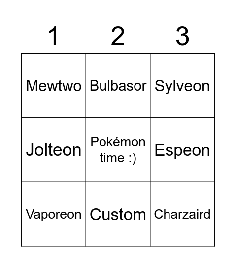 What funko Pokémon you have Bingo Card