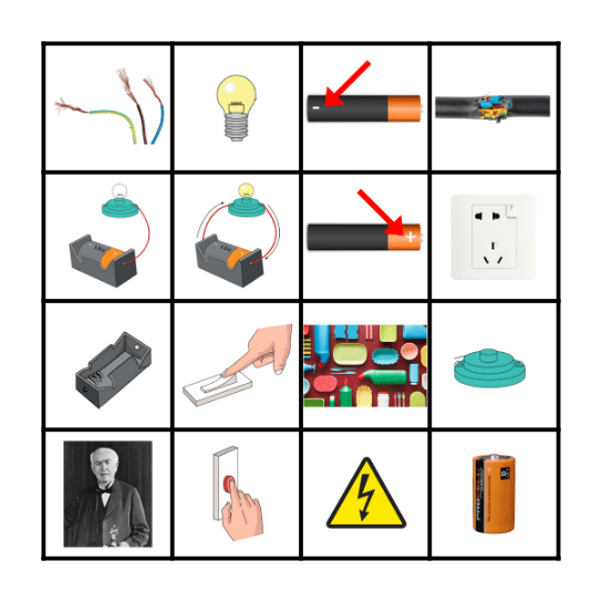 Electricity Bingo Card