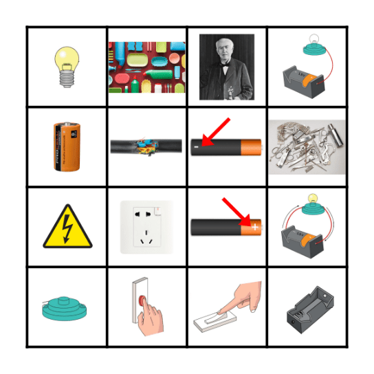 Electricity Bingo Card