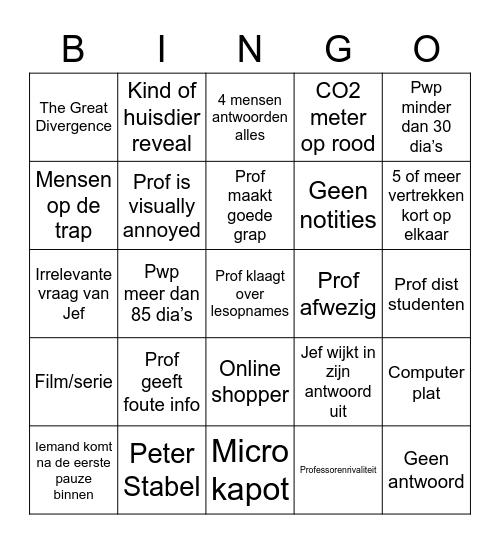 Aula Bingo Card