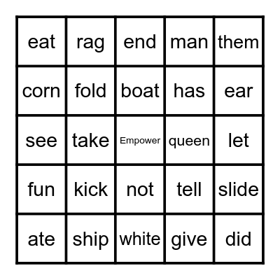 Peeling Off Bingo Card