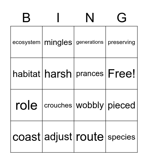 Module 9 Bingo Card