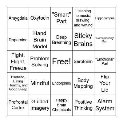 Brain Bingo Card
