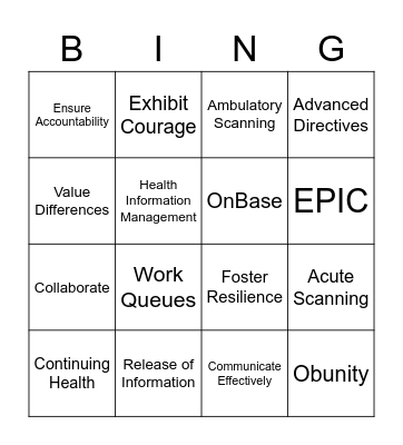 HIM BINGO Card