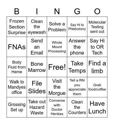 Medical Assistants Bingo Card