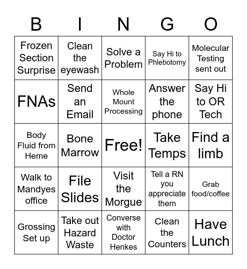 Medical Assistants Bingo Card