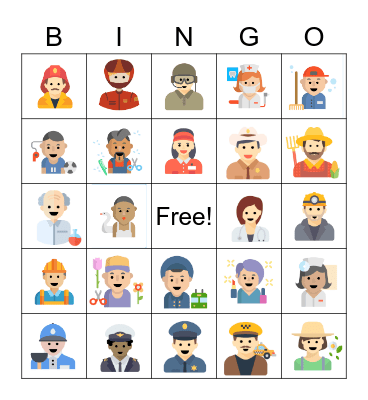 Occupation Bingo Card