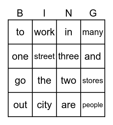 #2 People #3 Go Bingo Card