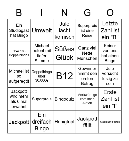 Bingo Bingo Card