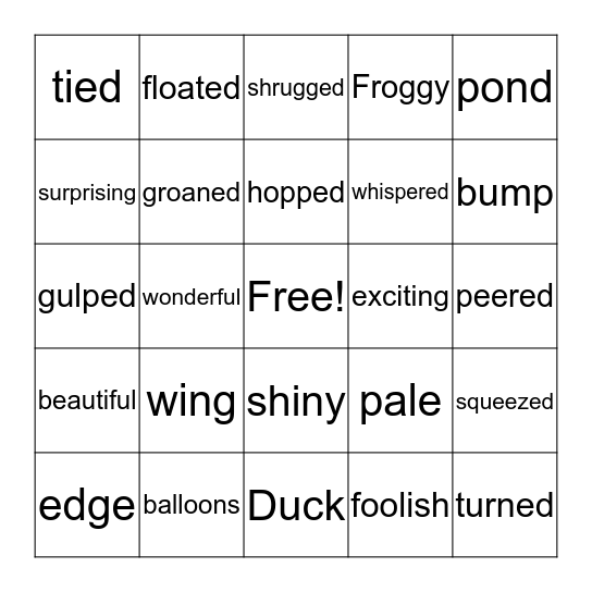 Word Grid - "Good Friends" Bingo Card
