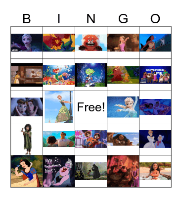 Disney Music Bingo Card