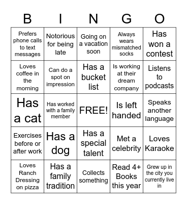 Welcome [in]! Bingo Card
