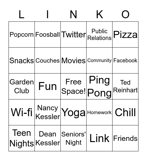 The Link Bingo Card