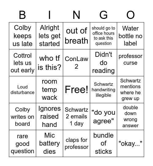 Final Feasors 1L Bingo Card
